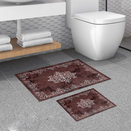 Mijölnir Juego de alfombrillas de baño Rojo clarete